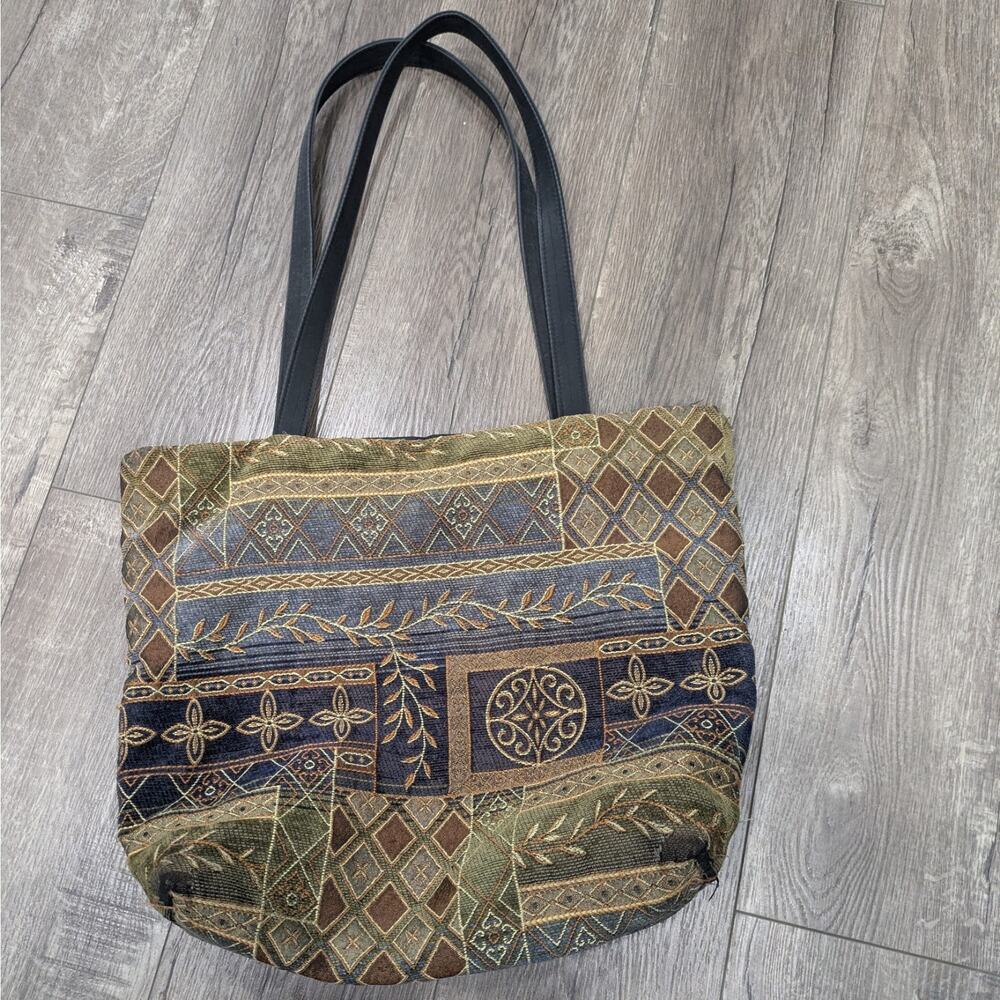 Danny K. Beverly Hills Tapestry Tote Bag Boho Geometric Made in USA - Picture 3 of 12